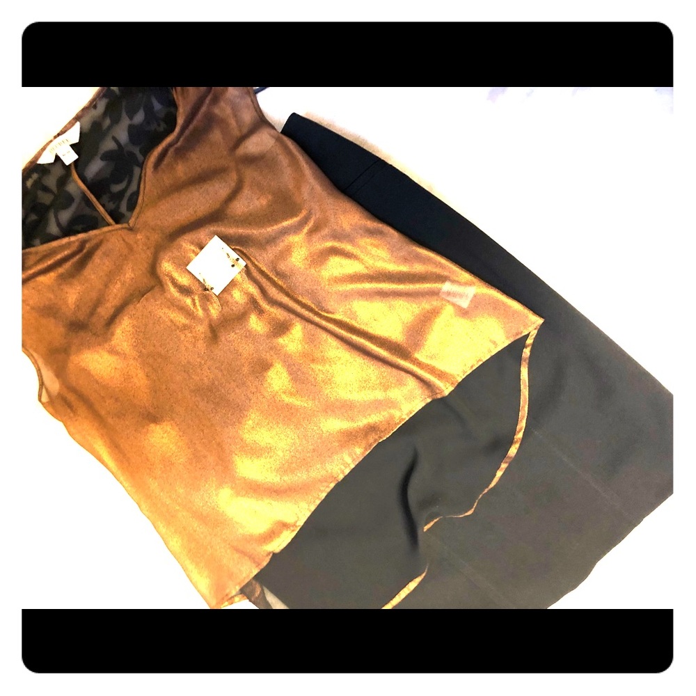 Decree shirt M/Apt9 skirt size8/Earings